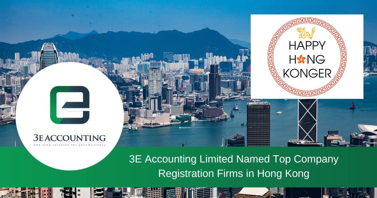 3E Accounting Limited Named Top Company Registration Firms in Hong Kong